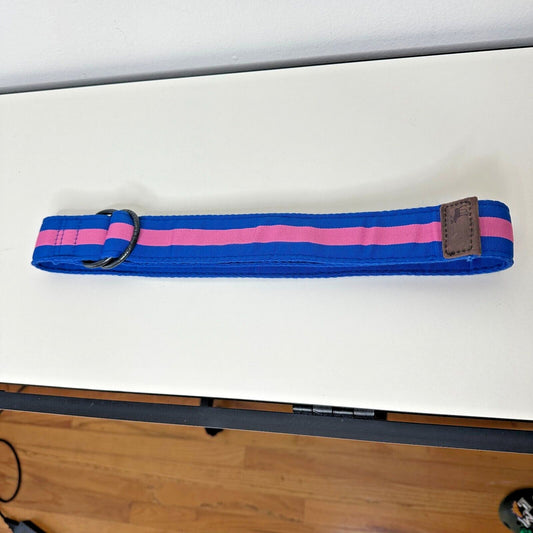 Abercrombie & Fitch Pink & Blue Stripe Canvas Belt Strap 28